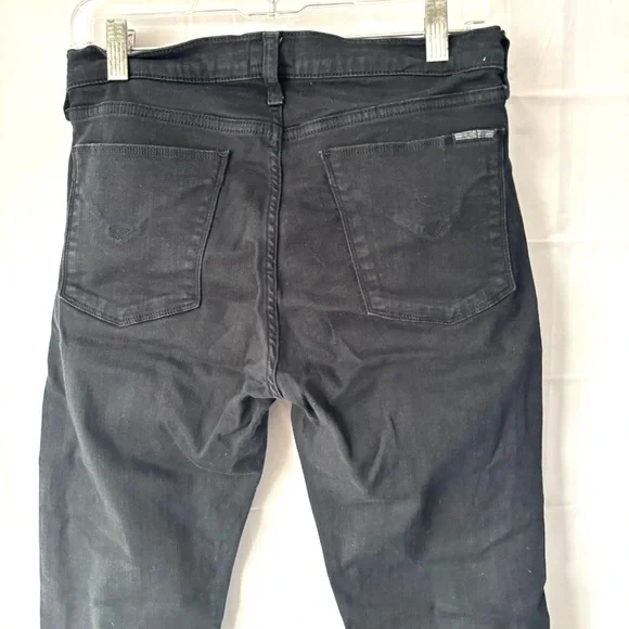 Hudson Harkin Black Skinny Crop Cuff Jeans High Rise SZ 30 Worn 1X - Picture 3 of 10